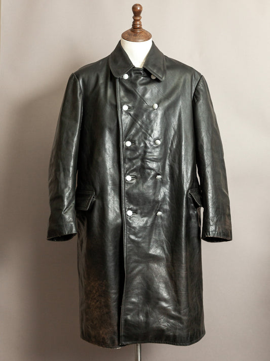 Vintage 1971 German Polizei Weru Sport Motorcycle Trench Coat XL (46)