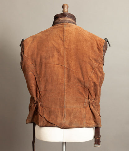 Vintage 1950s German Cowhide Leather Motorrad Motorcycle Jacket