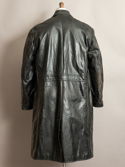 Vintage 1971 German Polizei Weru Sport Motorcycle Trench Coat XL (46)