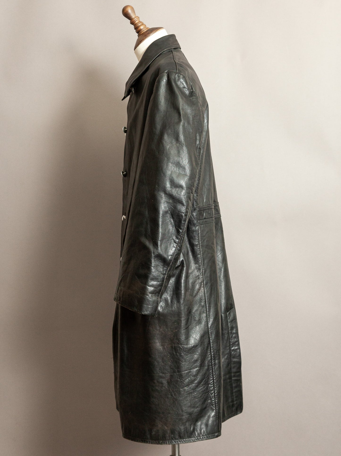 Vintage 1971 German Polizei Weru Sport Motorcycle Trench Coat XL (46)