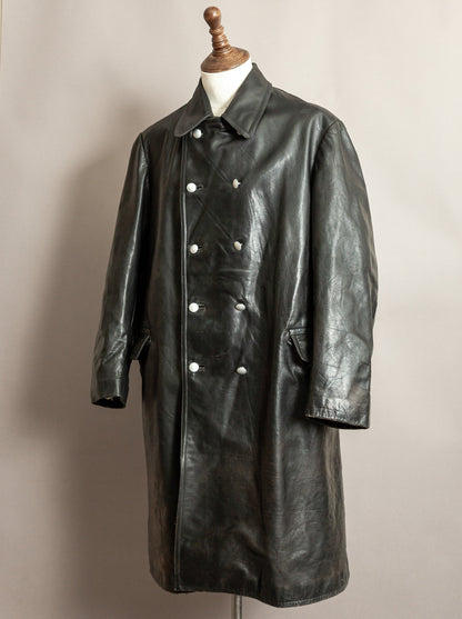 Vintage 1971 German Polizei Weru Sport Motorcycle Trench Coat XL (46)