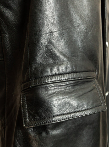 Vintage 1971 German Polizei Weru Sport Motorcycle Trench Coat XL (46)