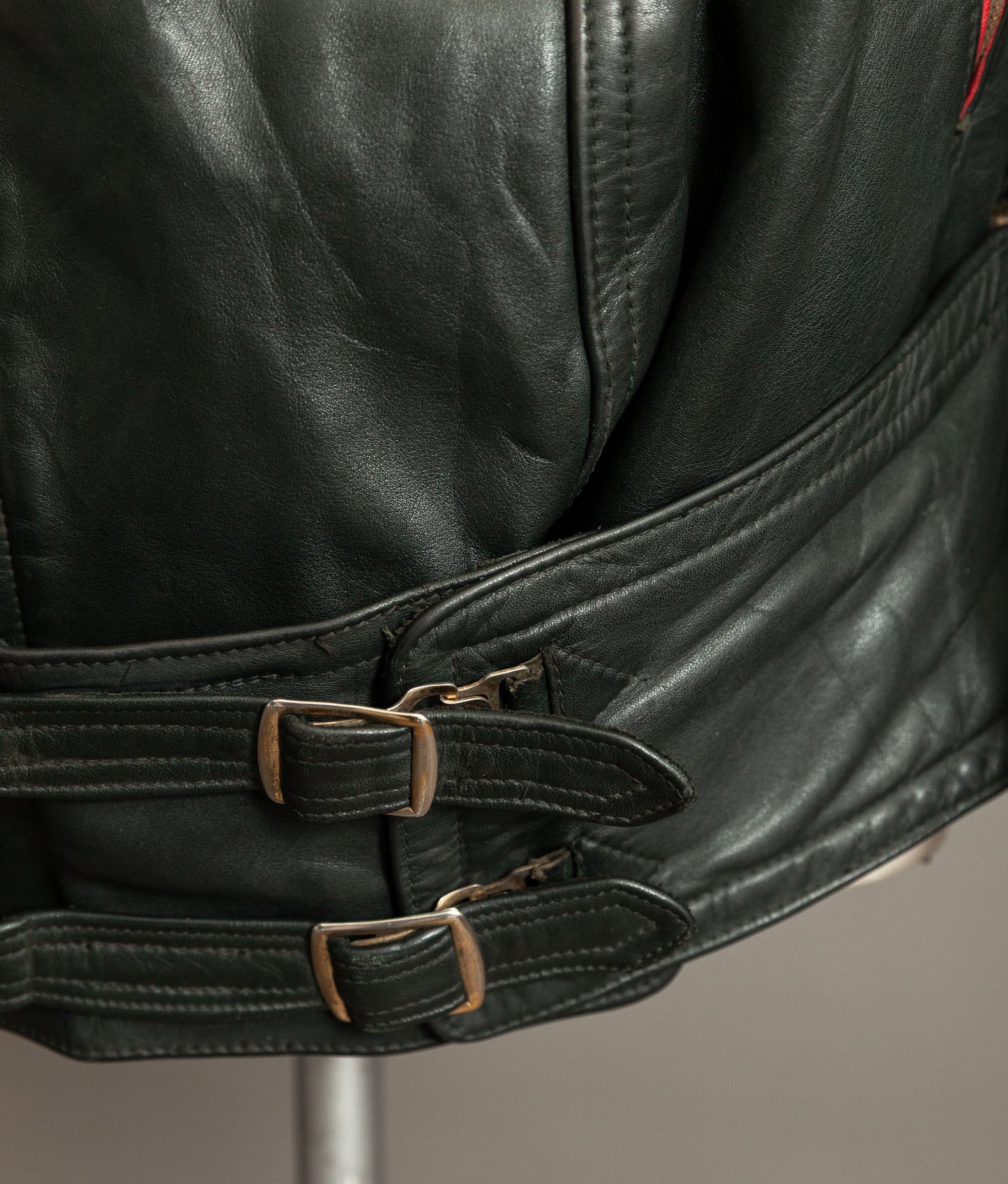Vintage 1950s German Leather Motorrad Motorcycle Jacket