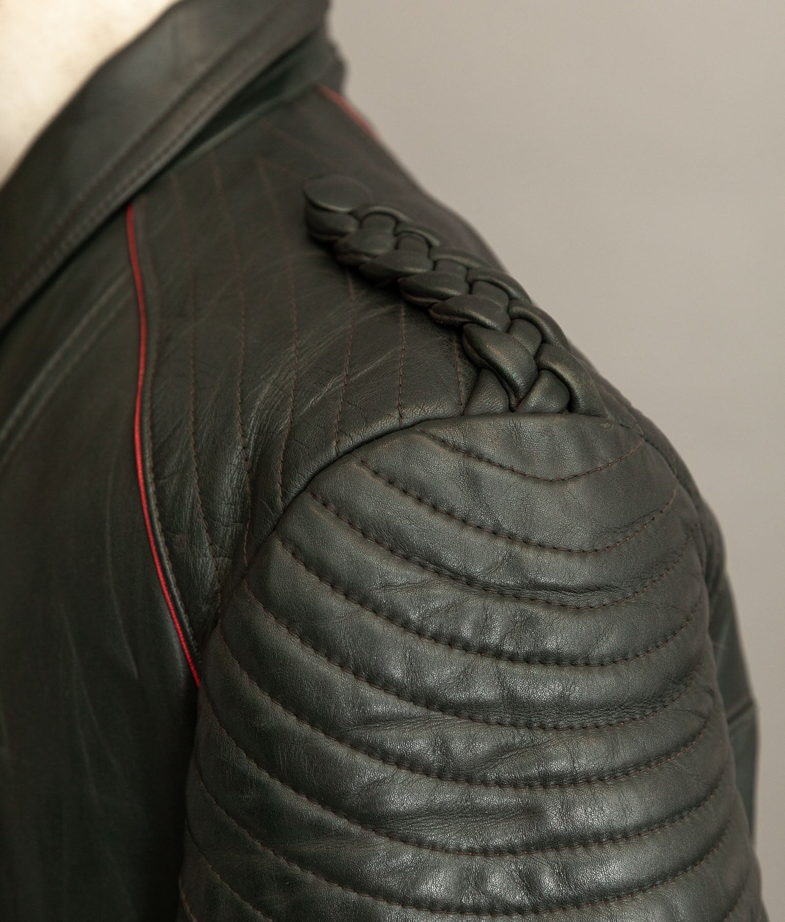 Vintage 1950s German Leather Motorrad Motorcycle Jacket