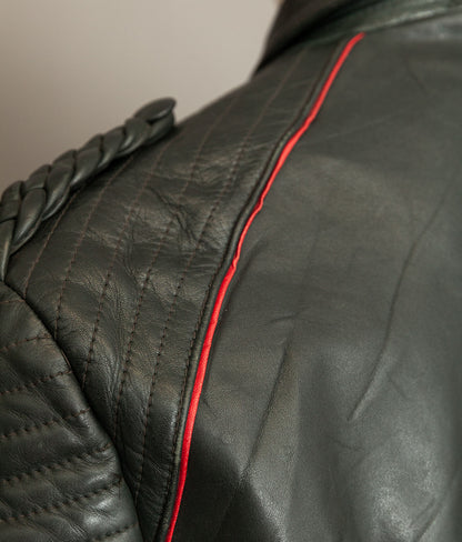 Vintage 1950s German Leather Motorrad Motorcycle Jacket