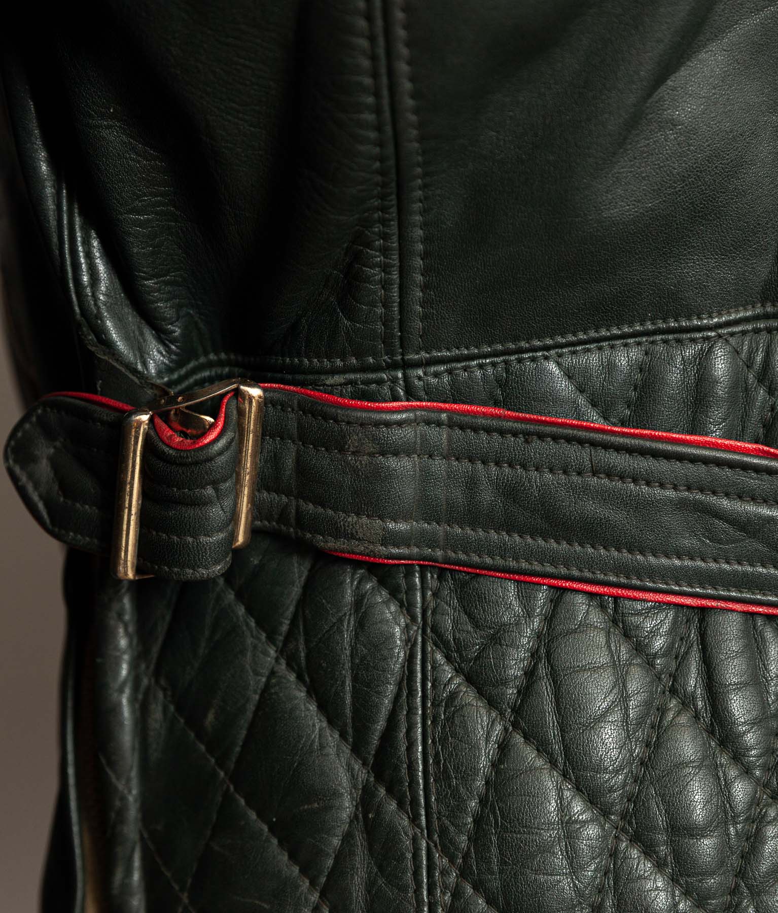 Vintage 1950s German Leather Motorrad Motorcycle Jacket