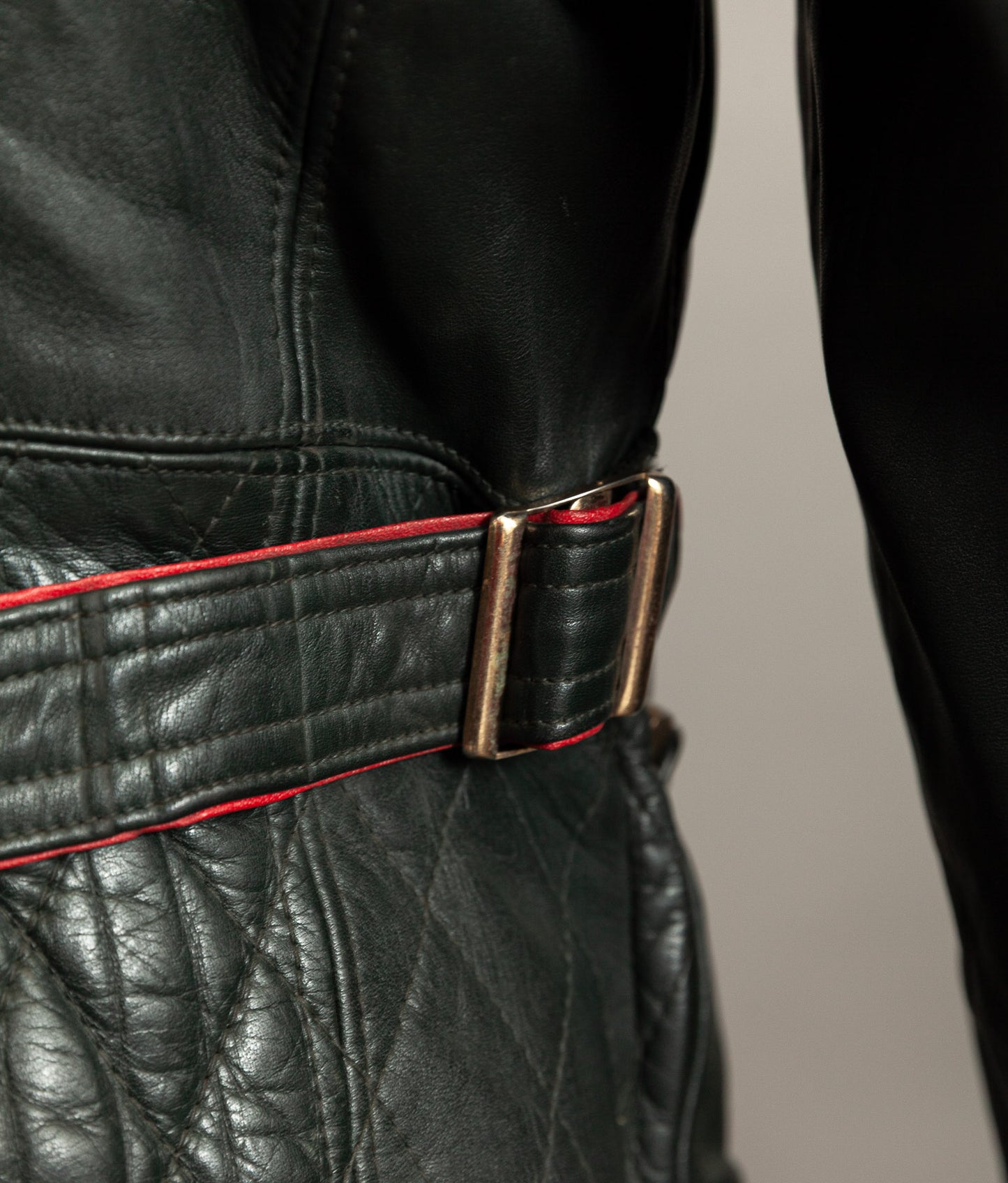 Vintage 1950s German Leather Motorrad Motorcycle Jacket
