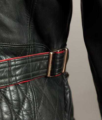 Vintage 1950s German Leather Motorrad Motorcycle Jacket