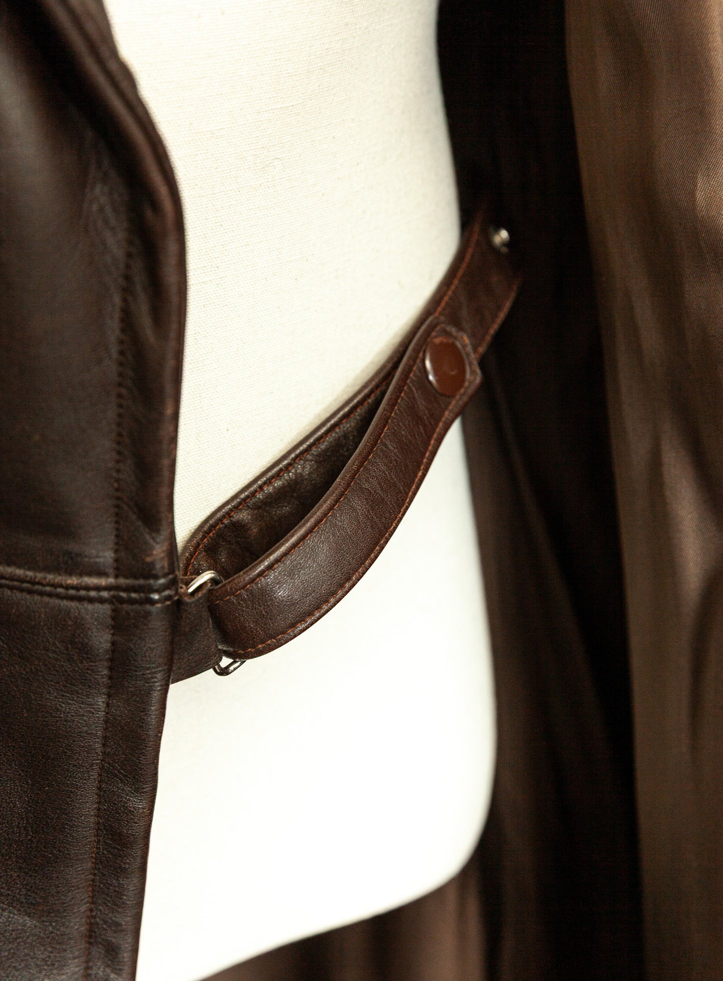 1940s German Wehrmacht Officer's Horsehide Leather Trench Coat (XL)