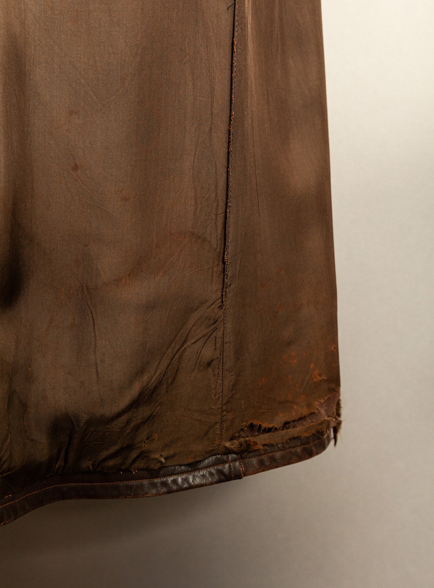 1940s German Wehrmacht Officer's Horsehide Leather Trench Coat (XL)