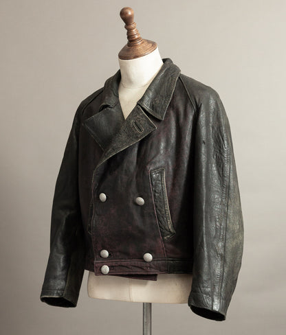 Vintage 1940s German NSKK Paramilitary Leather Jacket