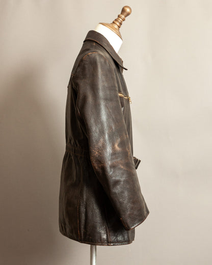 Vintage 1940s German Horsehide Leather Jacket Small (40)