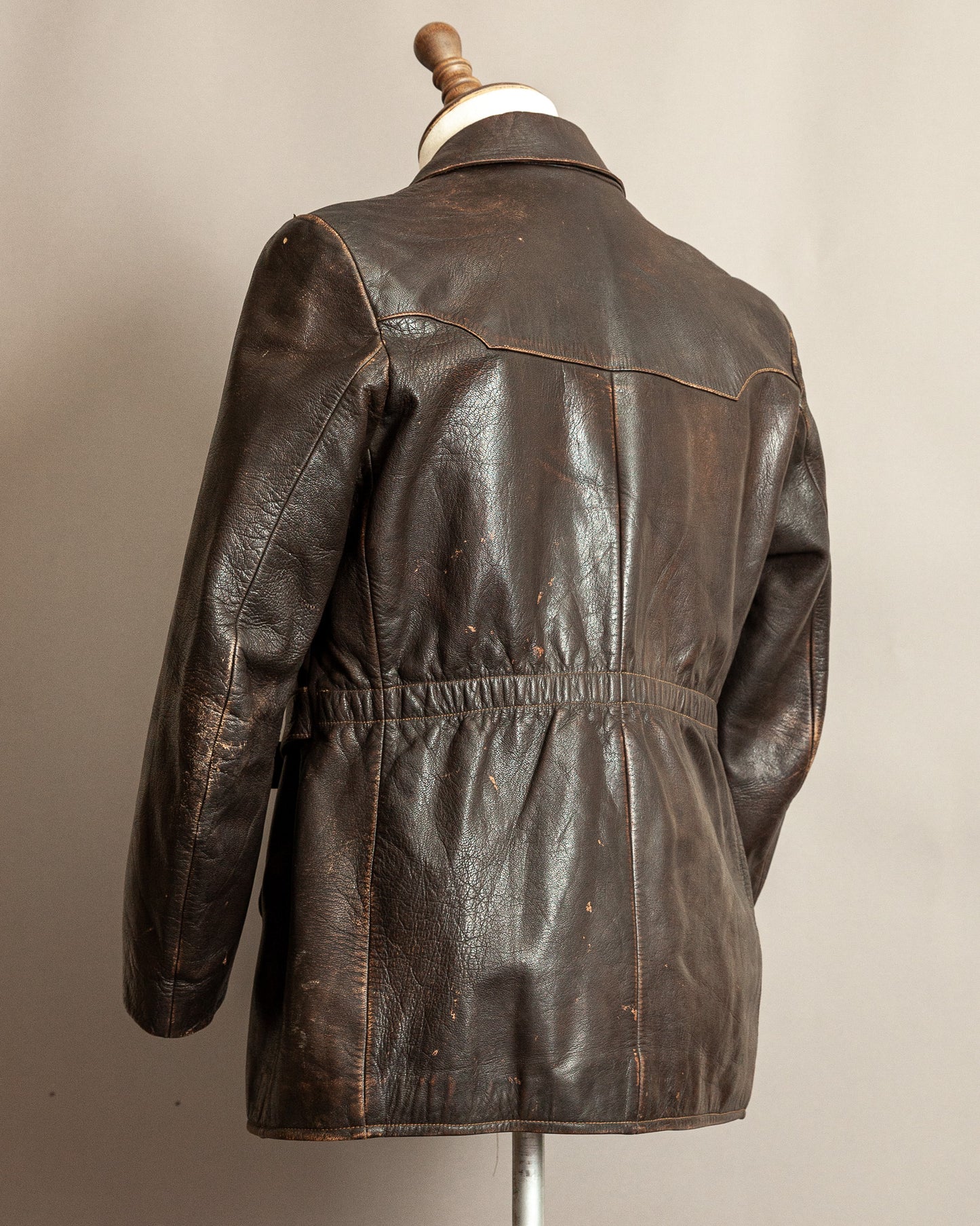 Vintage 1940s German Horsehide Leather Jacket Small (40)