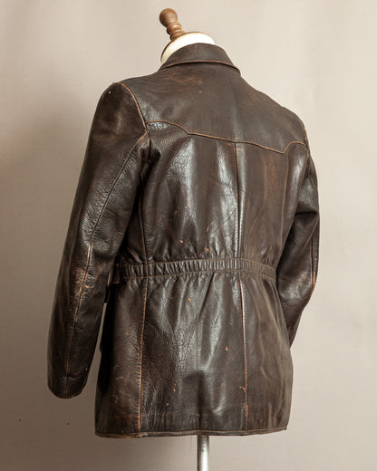 Vintage 1940s German Horsehide Leather Jacket Small (40)