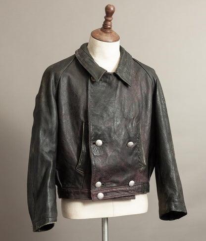 Vintage 1940s German NSKK Paramilitary Leather Jacket