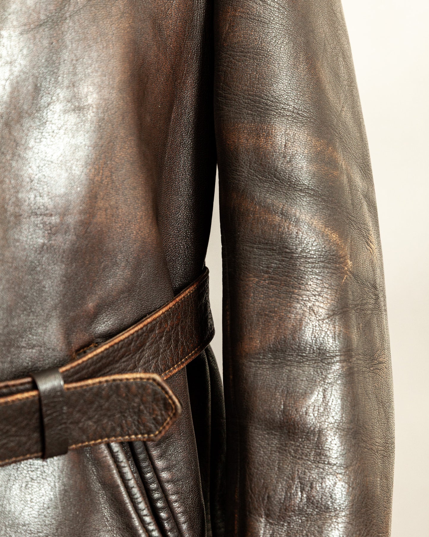 Vintage 1940s German Horsehide Leather Jacket Small (40)