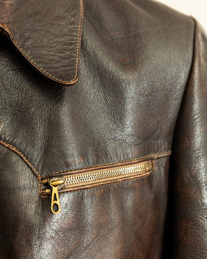 Vintage 1940s German Horsehide Leather Jacket Small (40)