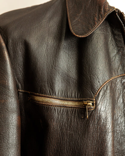 Vintage 1940s German Horsehide Leather Jacket Small (40)