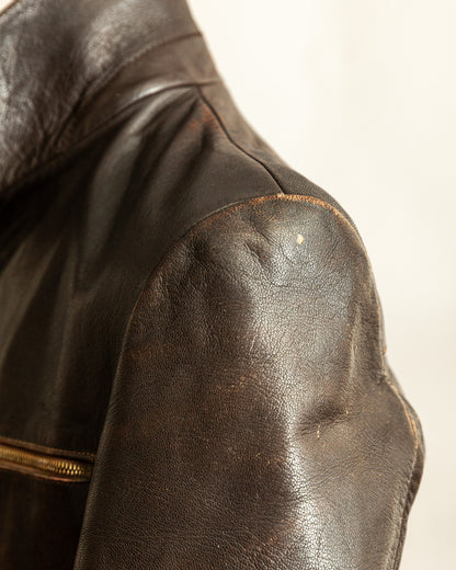 Vintage 1940s German Horsehide Leather Jacket Small (40)