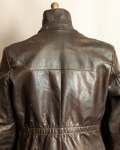 Vintage 1940s German Horsehide Leather Jacket Small (40)