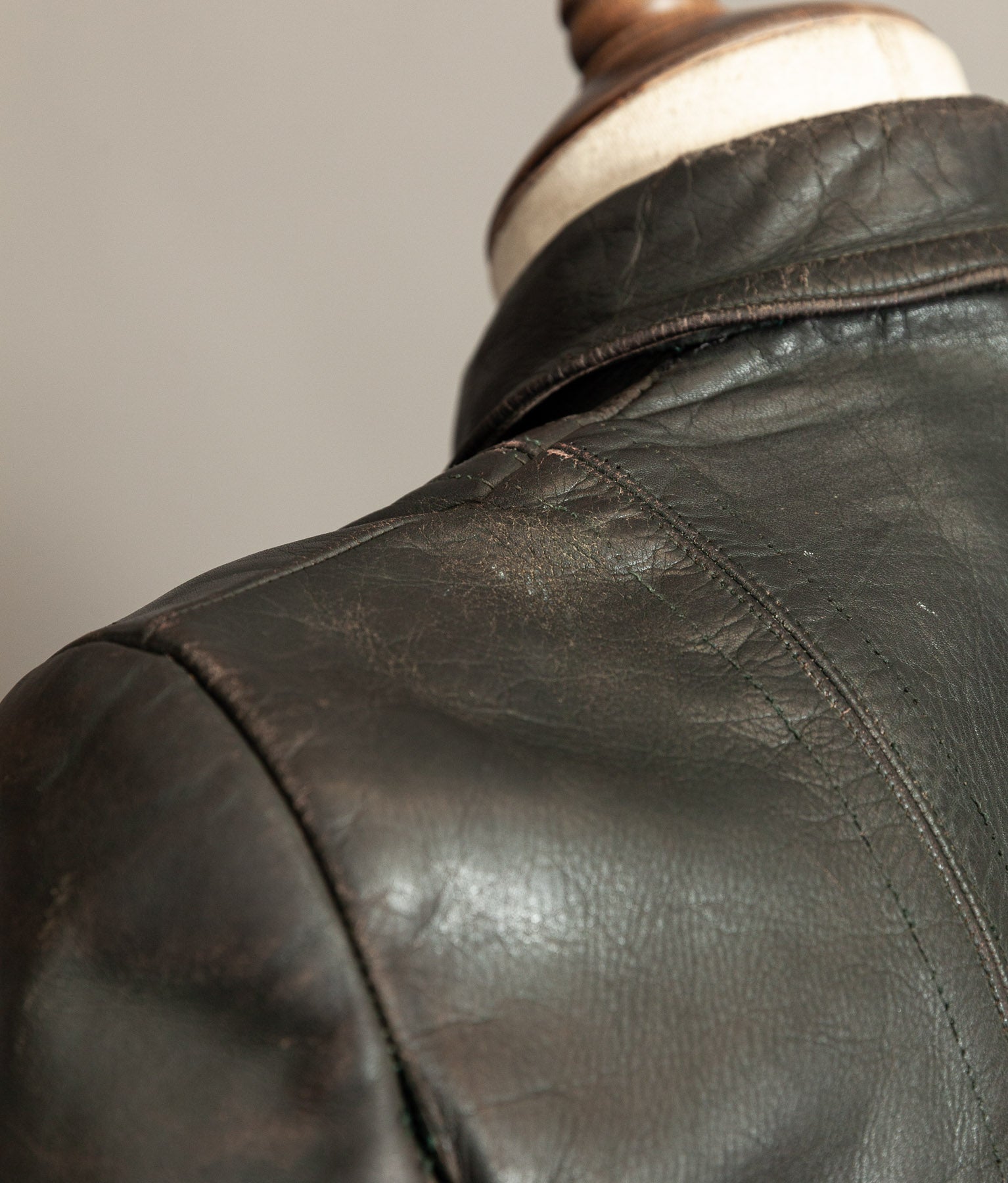 Vintage 1950s German Cowhide Leather Motorrad Motorcycle Jacket