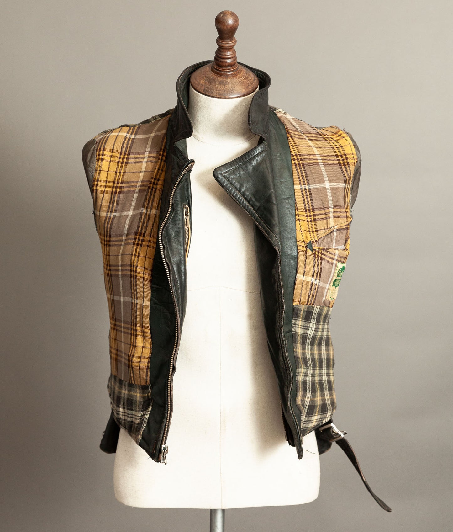 Vintage 1950s German Cowhide Leather Motorrad Motorcycle Jacket