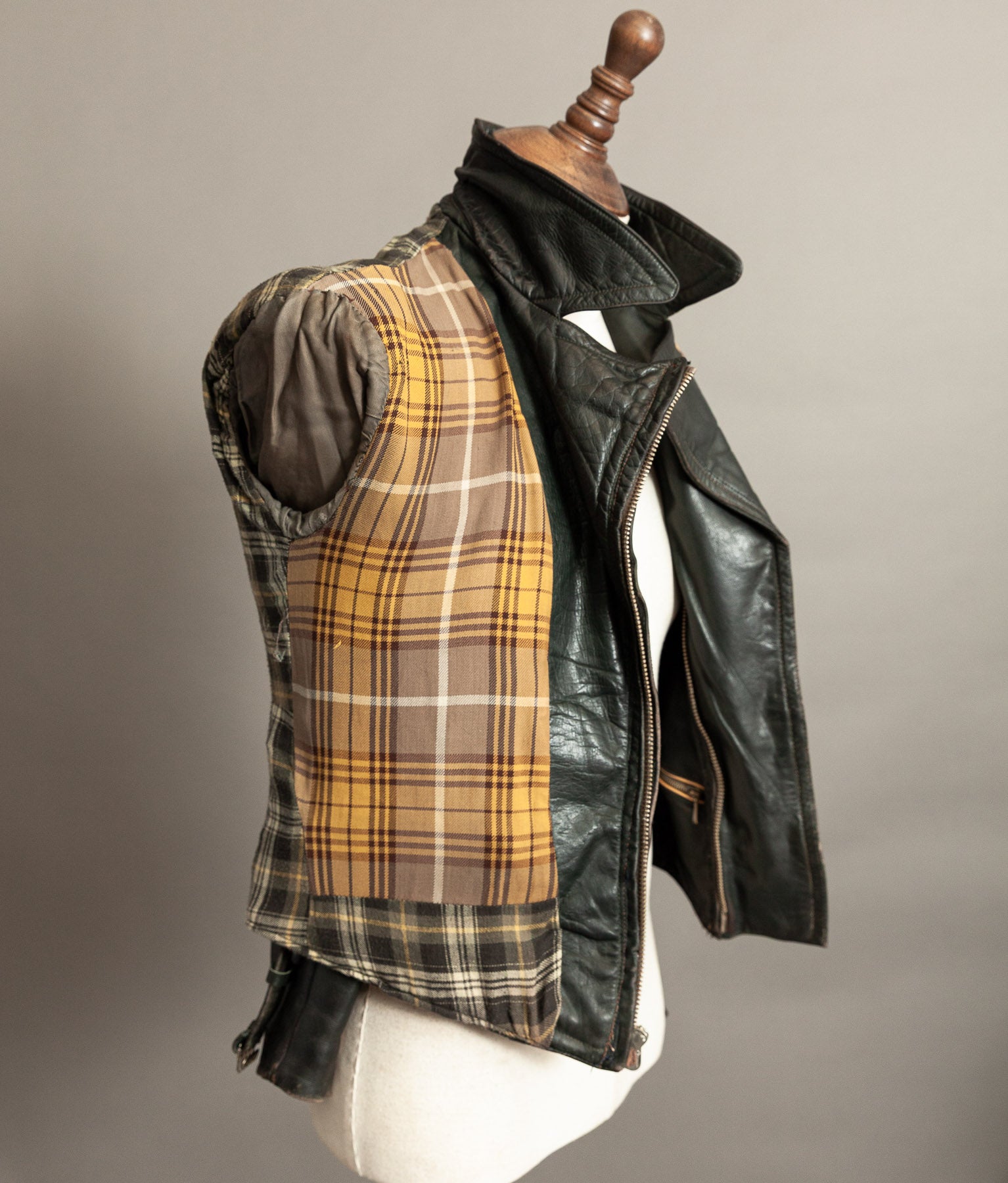 Vintage 1950s German Cowhide Leather Motorrad Motorcycle Jacket