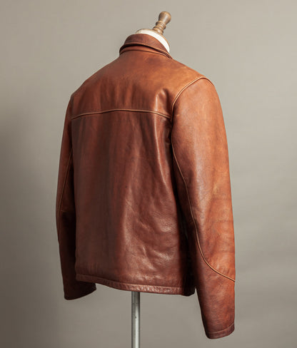 Vintage 1990s Chevignon Cognac Cowhide Leather Jacket