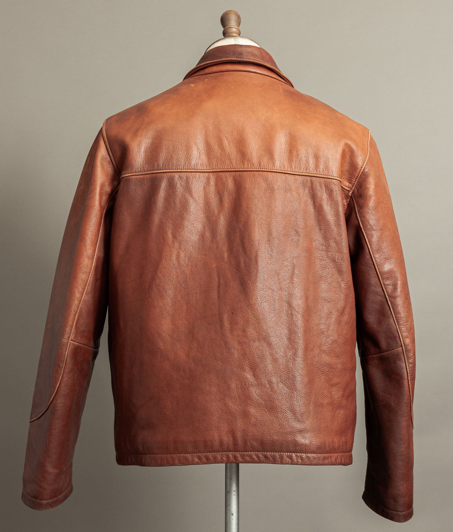 Vintage 1990s Chevignon Cognac Cowhide Leather Jacket