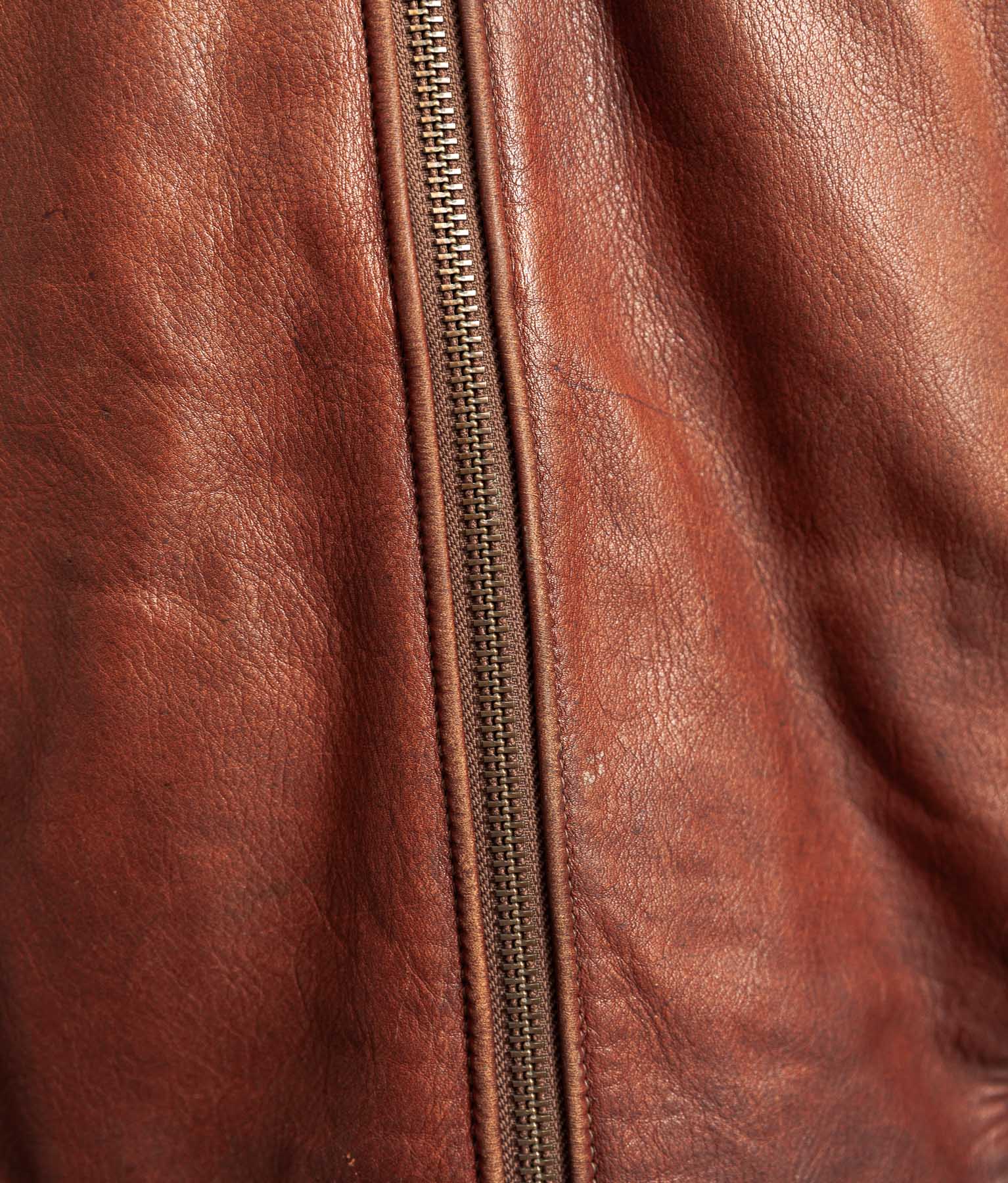 Vintage 1990s Chevignon Cognac Cowhide Leather Jacket