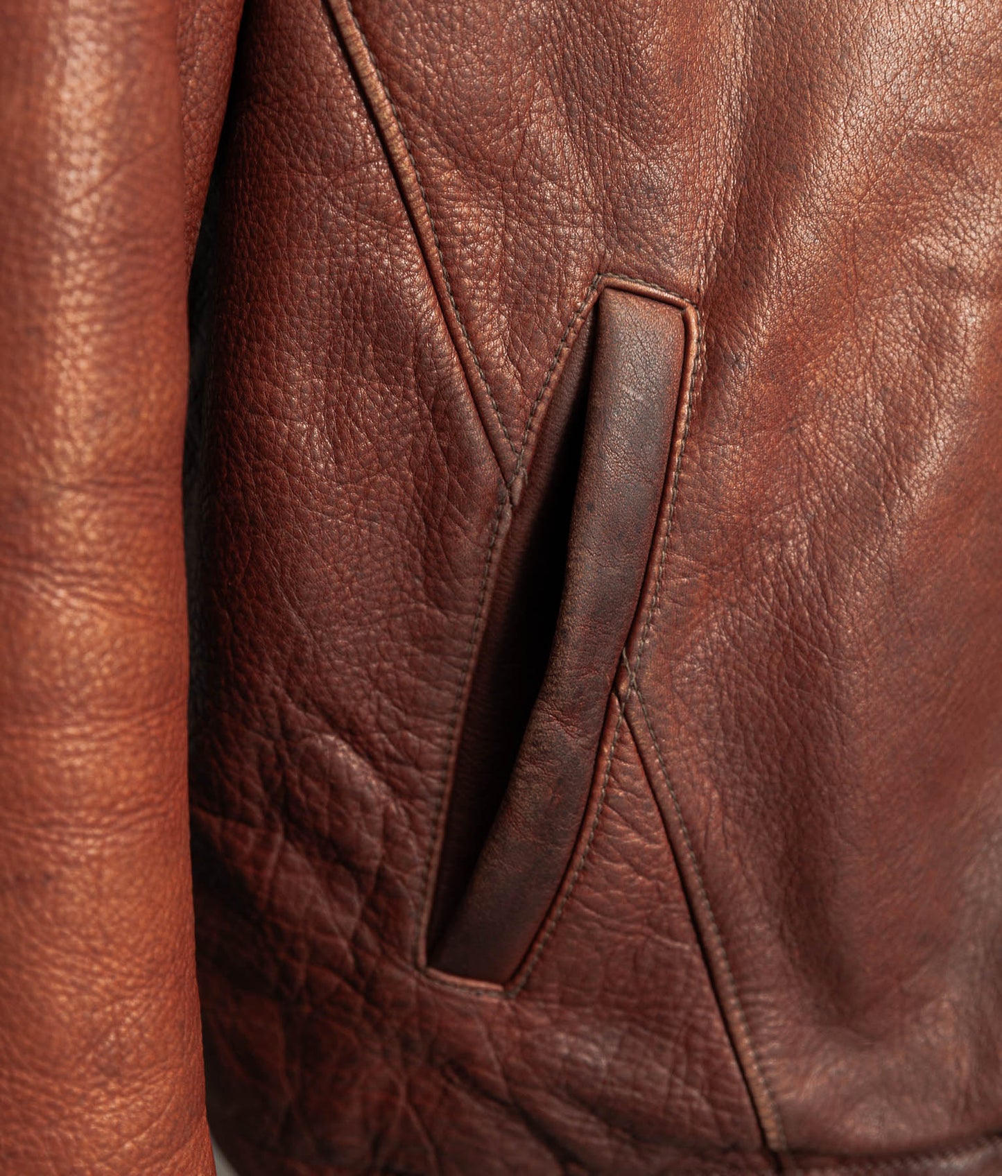 Vintage 1990s Chevignon Cognac Cowhide Leather Jacket