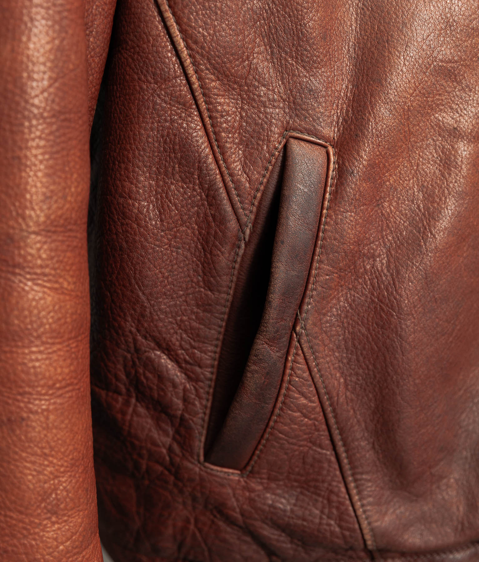 Vintage 1990s Chevignon Cognac Cowhide Leather Jacket