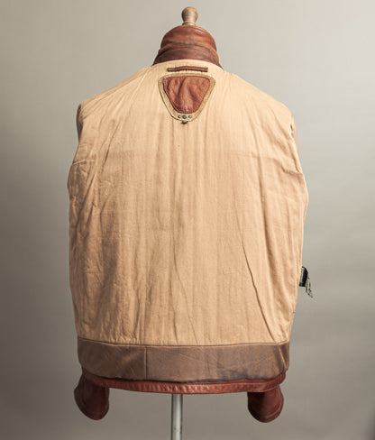 Vintage 1990s Chevignon Cognac Cowhide Leather Jacket