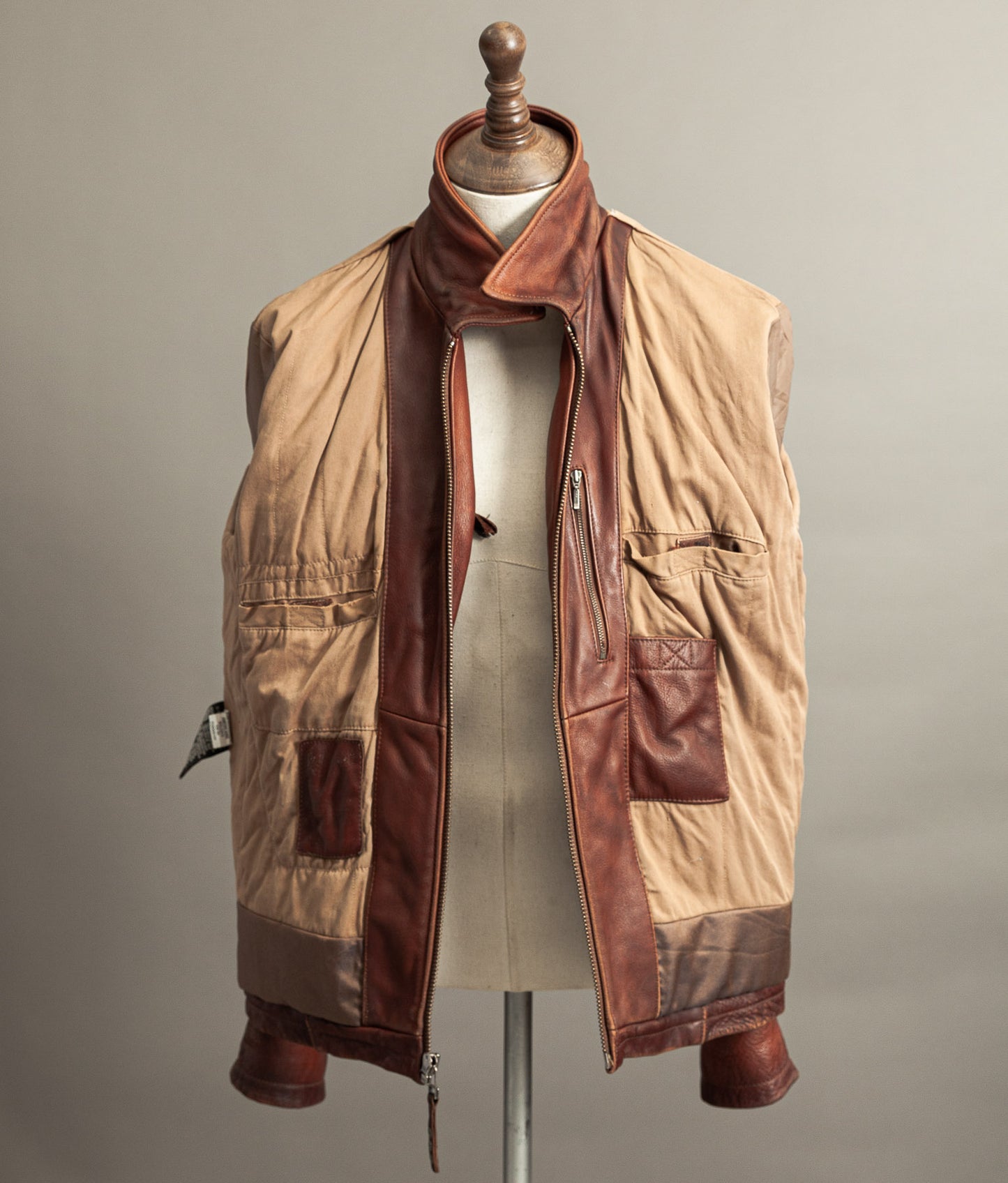 Vintage 1990s Chevignon Cognac Cowhide Leather Jacket