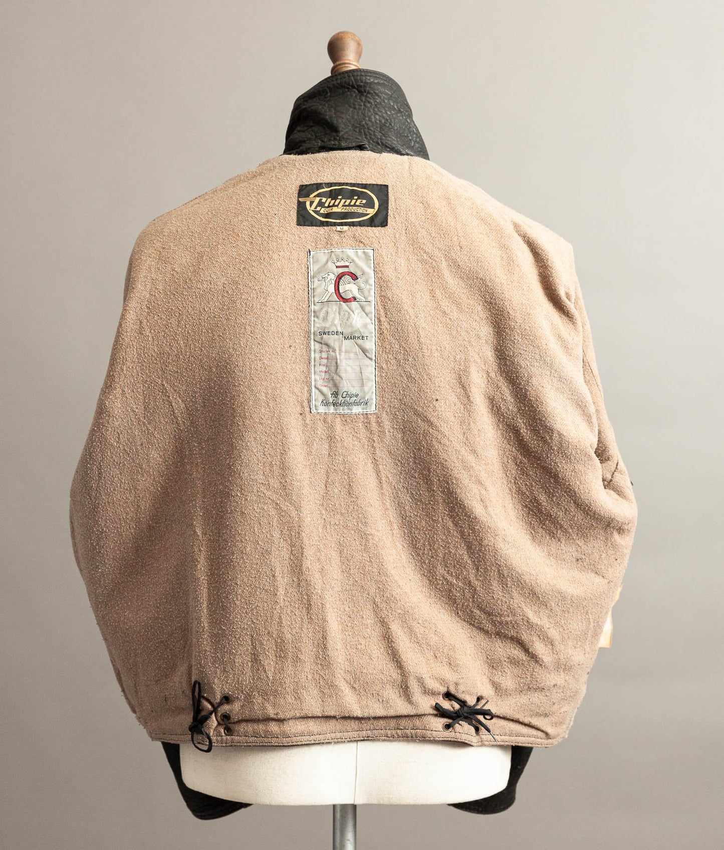 Vintage 1980s Chipie Swedish Military Dispatch Riders Jacket