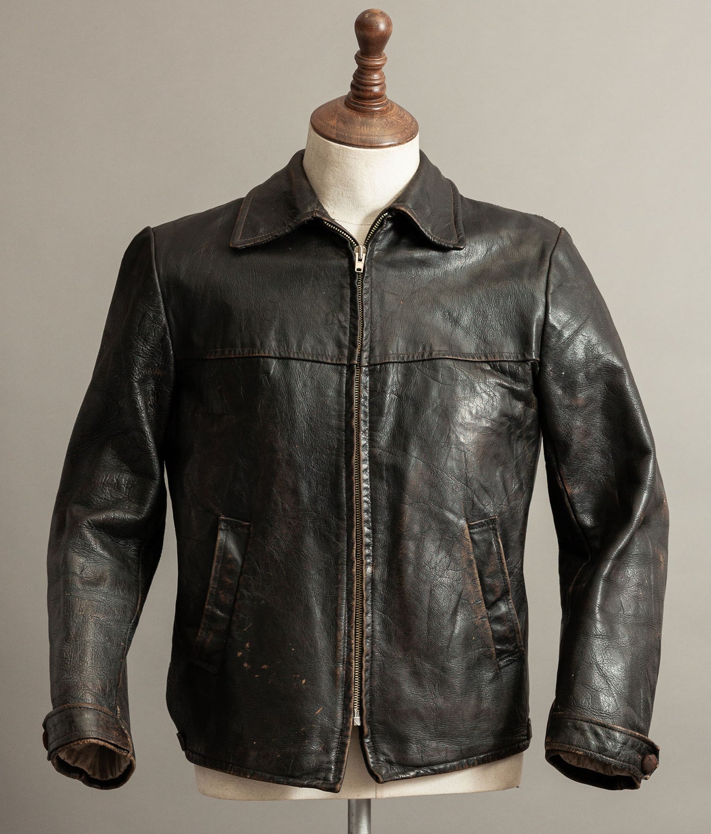 Vintage 1950s Jofama Goatskin Motorcycle Jacket, Malung Sweden