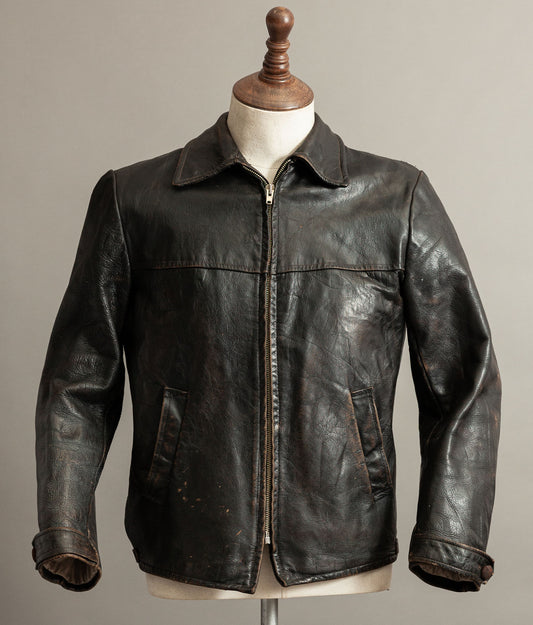 Vintage 1950s Jofama Goatskin Motorcycle Jacket, Malung Sweden