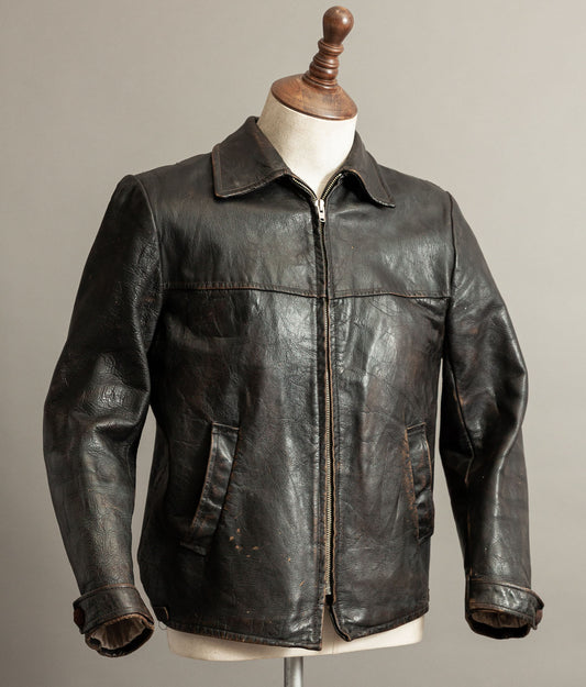 Vintage 1950s Jofama Goatskin Motorcycle Jacket, Malung Sweden