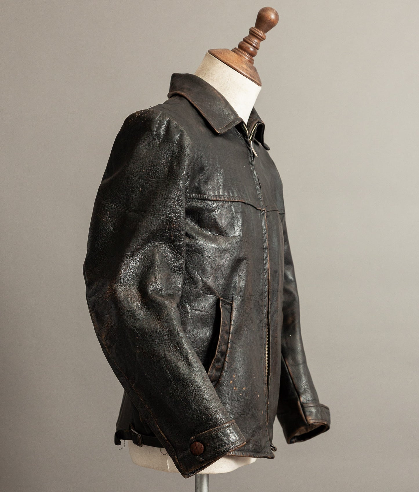 Vintage 1950s Jofama Goatskin Motorcycle Jacket, Malung Sweden