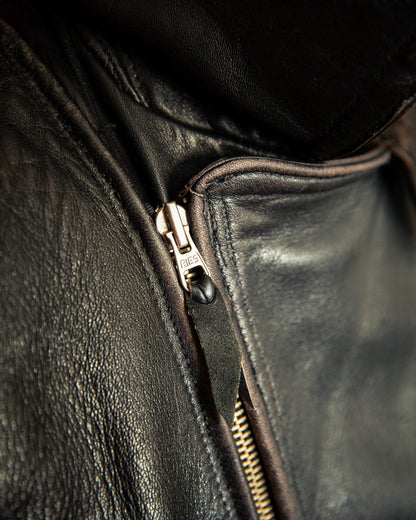Vintage 1940s German Leather Motorcycle Jacket Small (38-40)