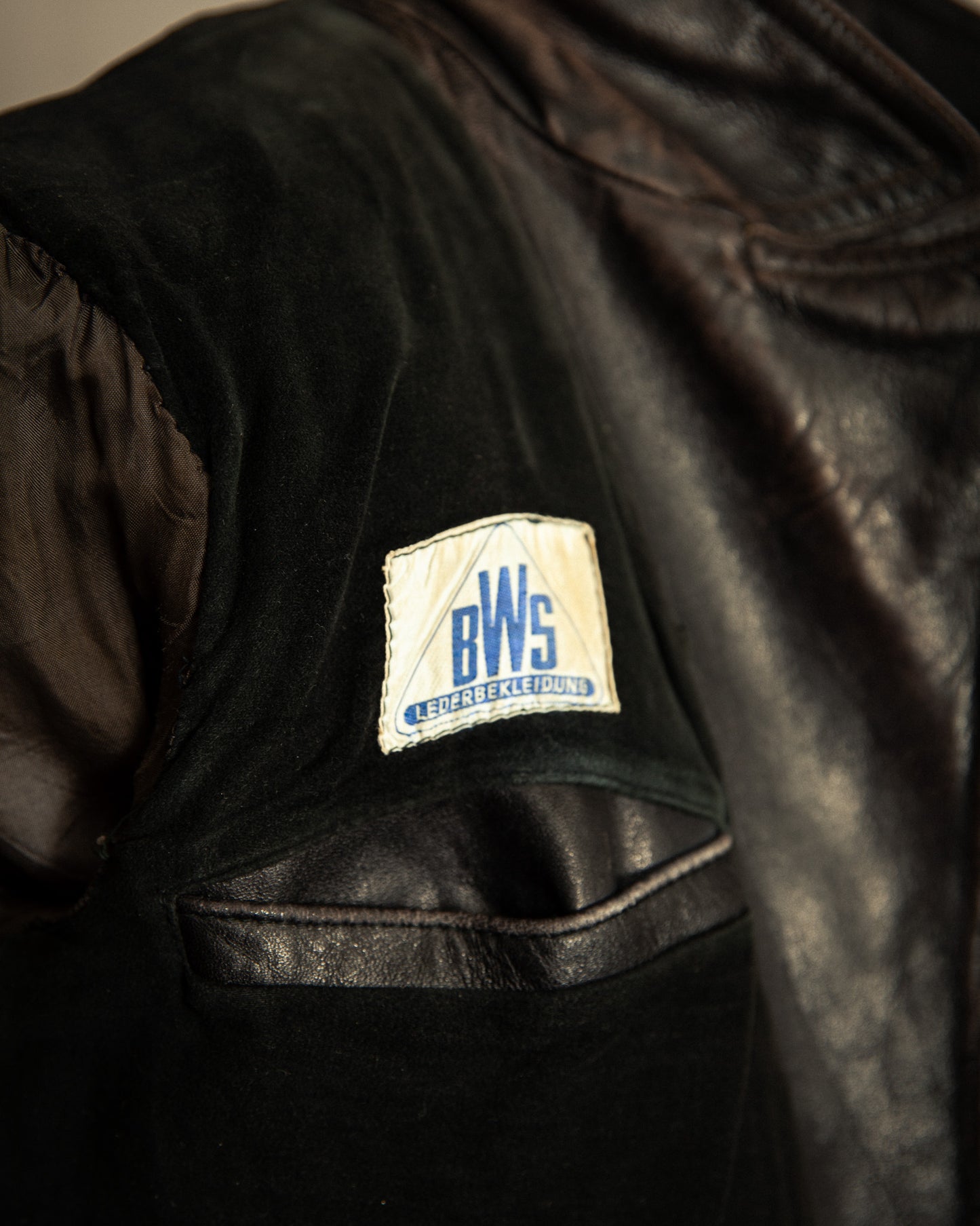 Vintage 1940s German Leather Motorcycle Jacket Small (38-40)