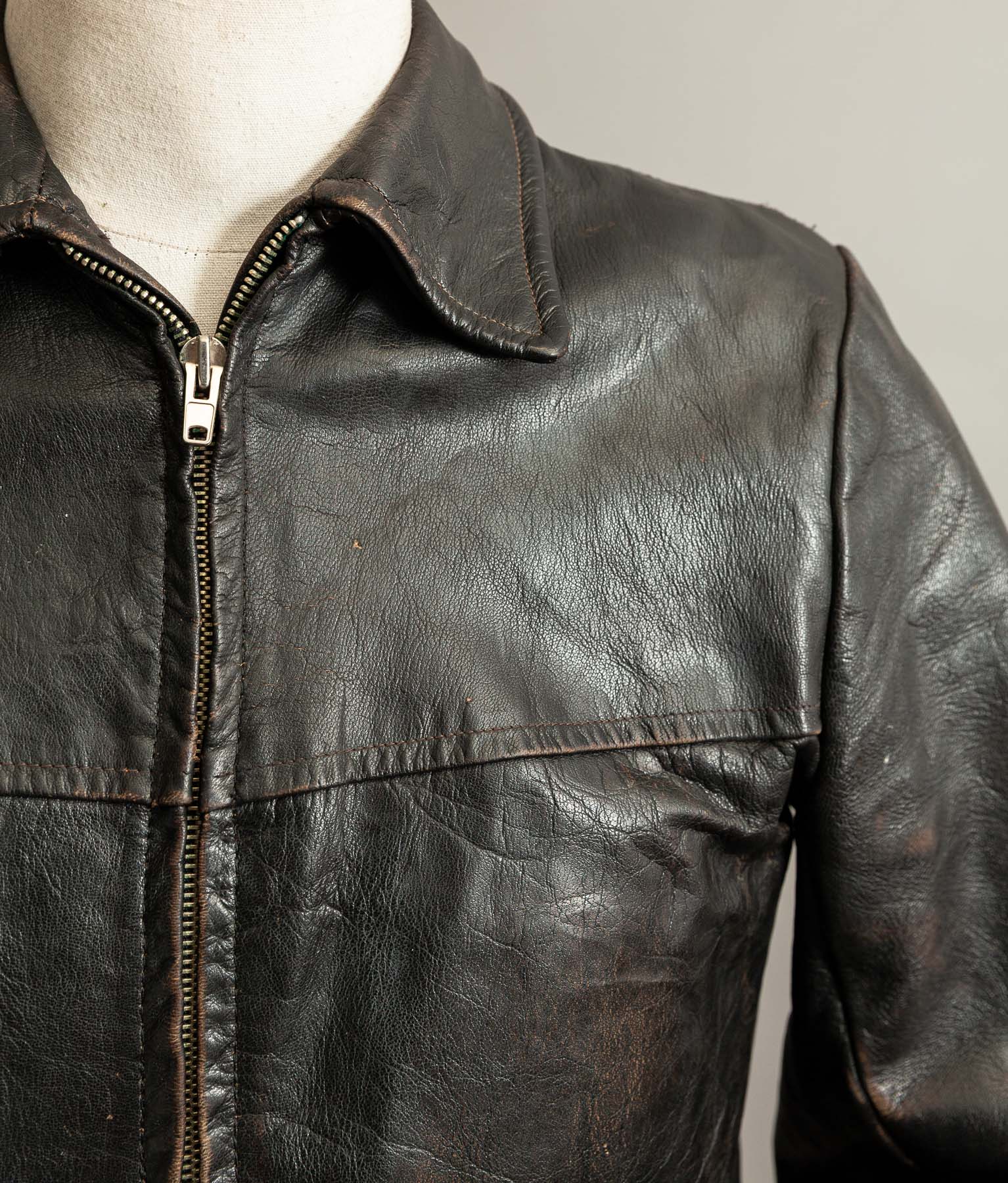 Vintage 1950s Jofama Goatskin Motorcycle Jacket, Malung Sweden
