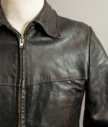 Vintage 1950s Jofama Goatskin Motorcycle Jacket, Malung Sweden