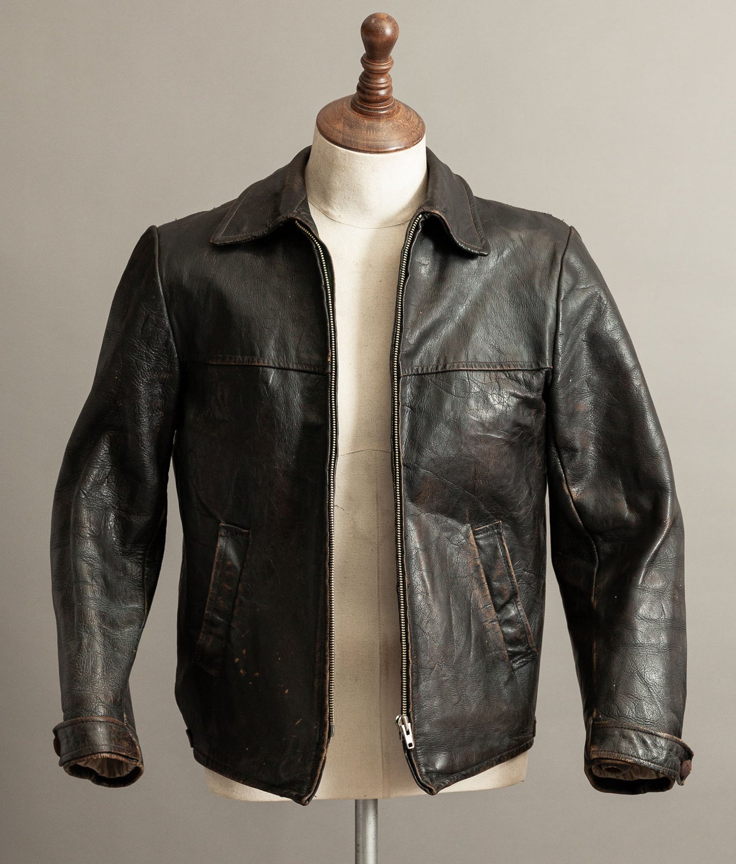 Vintage 1950s Jofama Goatskin Motorcycle Jacket, Malung Sweden