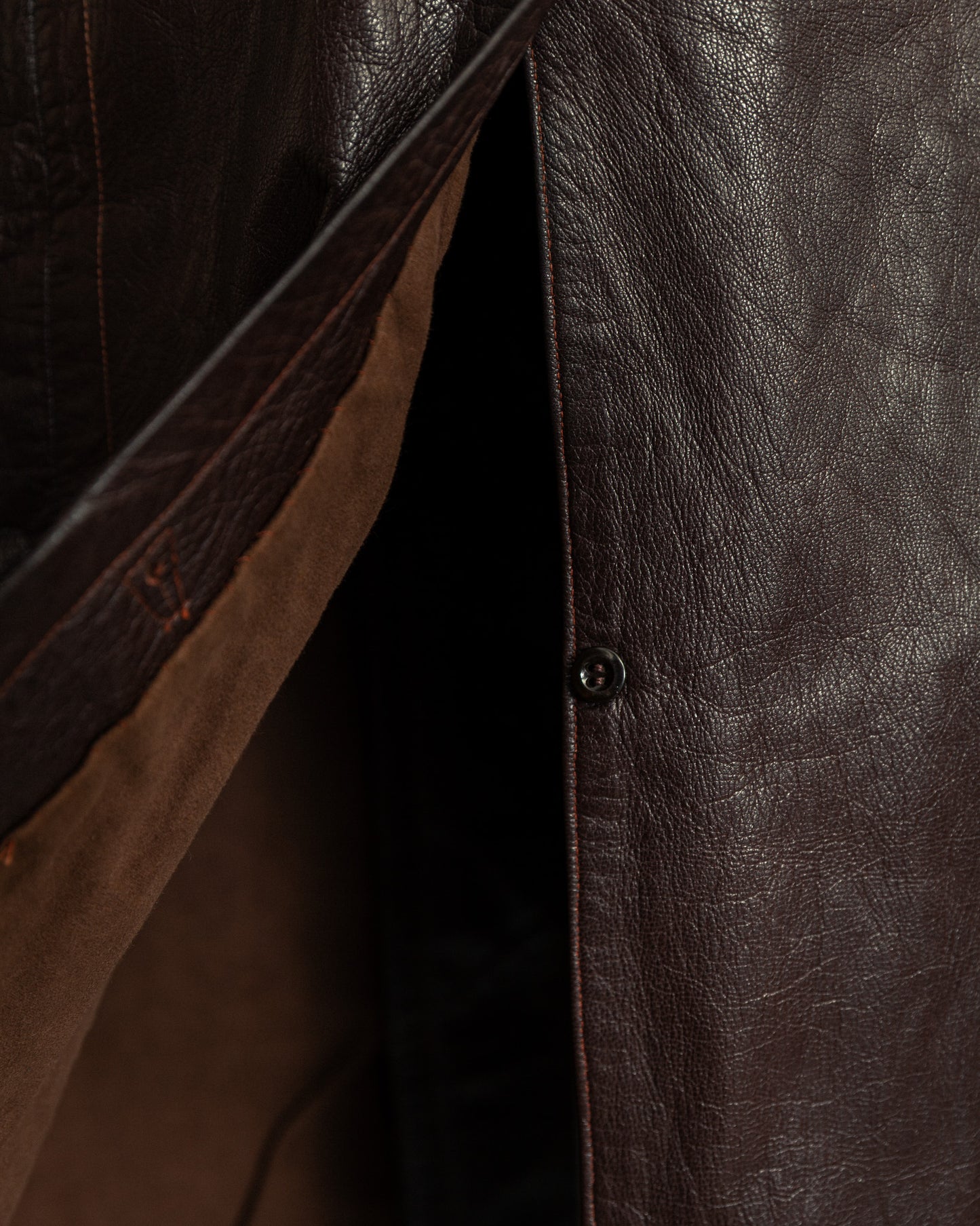 Vintage 1940s German Striwa Leather Trench Coat Medium (42)