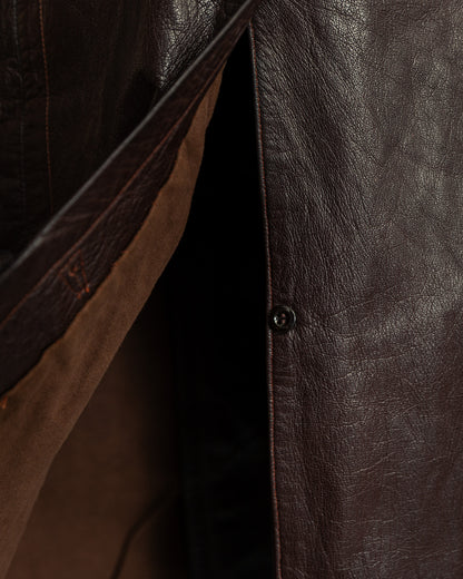 Vintage 1940s German Striwa Leather Trench Coat Medium (42)