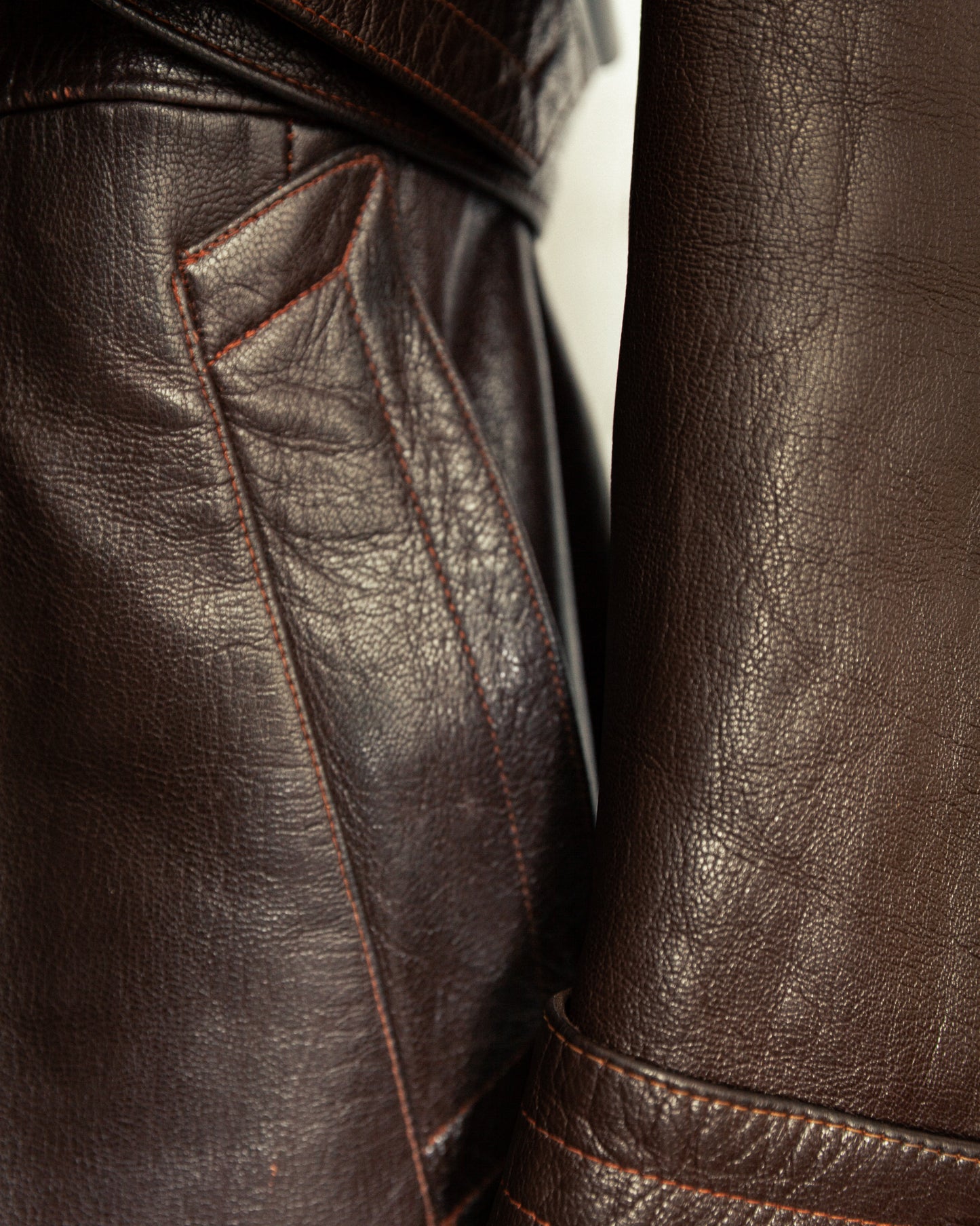 Vintage 1940s German Striwa Leather Trench Coat Medium (42)