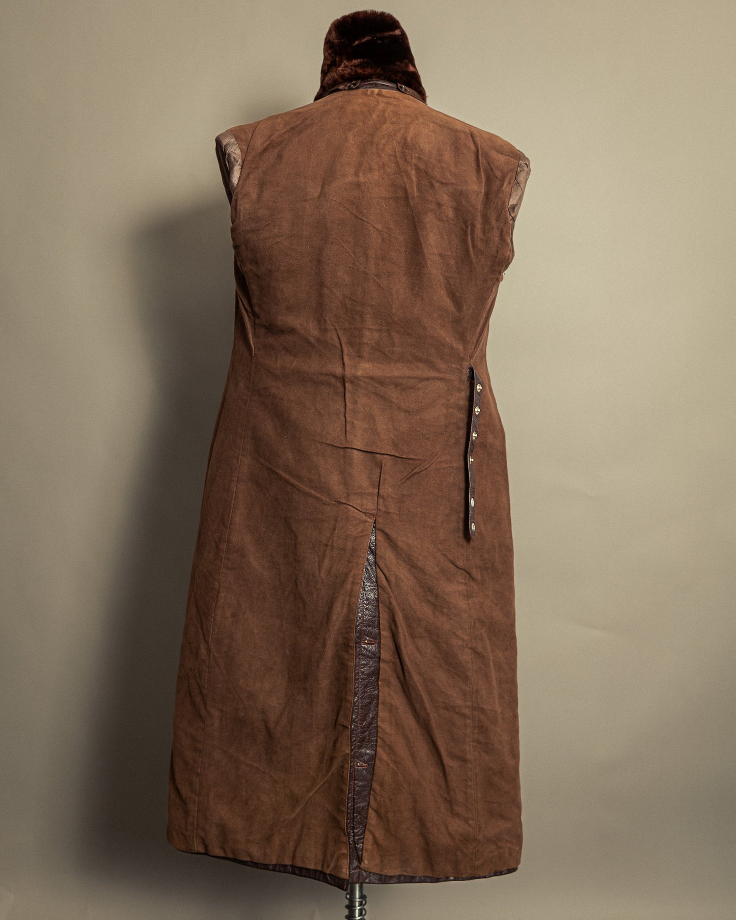 Vintage 1940s German Striwa Leather Trench Coat Medium (42)