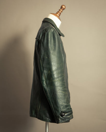 Vintage 1940s Striwa German Goatskin Leather Motorcycle Jacket Medium (42)