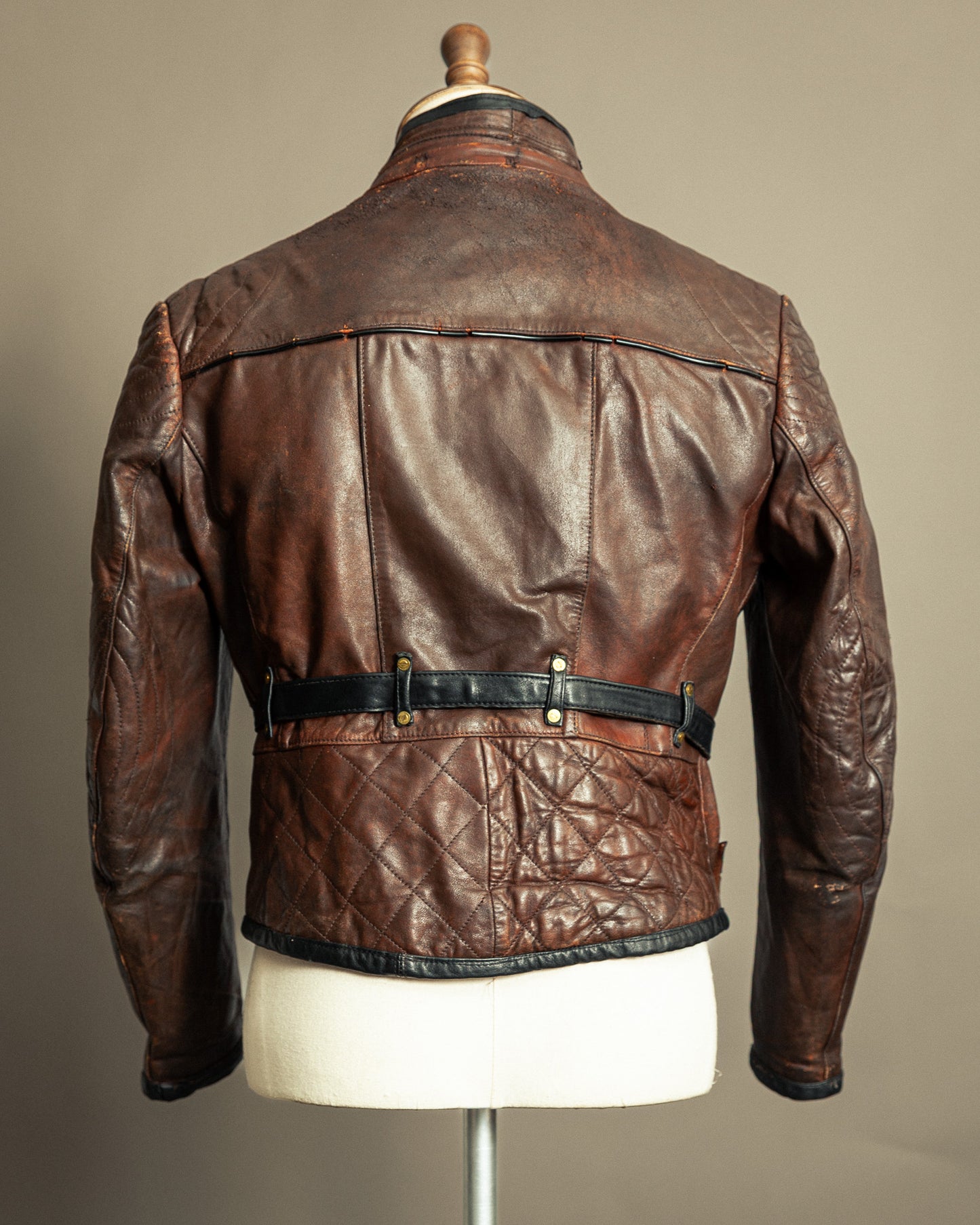 Vintage 1940s German Zipp Leather Motorcycle Jacket Small (38-40)